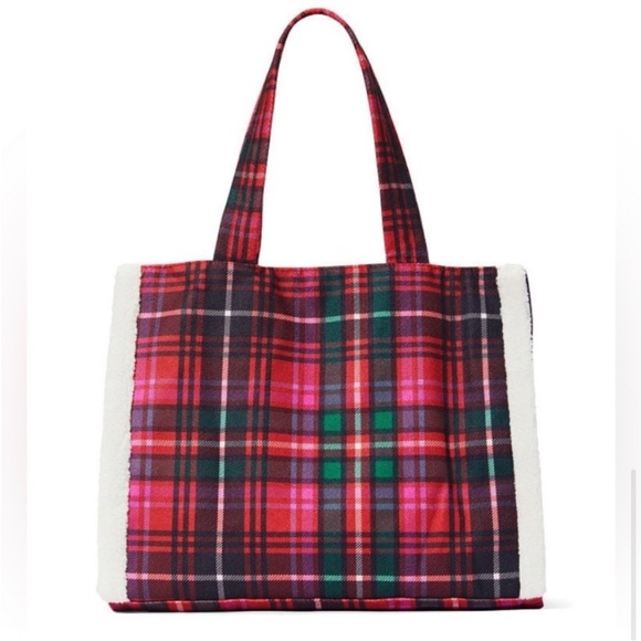 Victoria’s Secret plaid tote & blanket - Picture 3 of 6